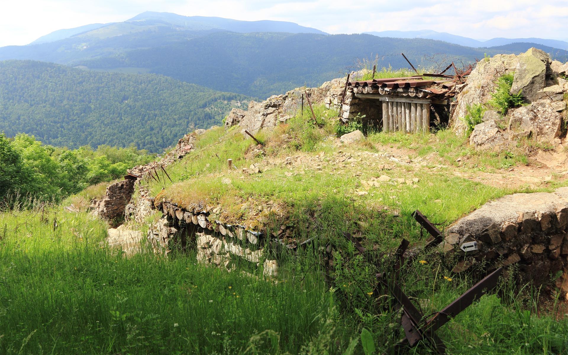 Vers le Hartmannswillerkopf et Rehfelsen
